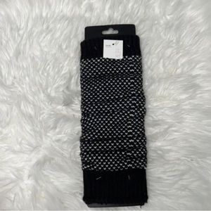Black & White Heart Leg Warmers/ New